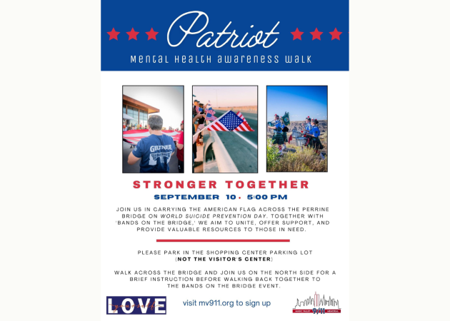 Patriot mental health awareness walk